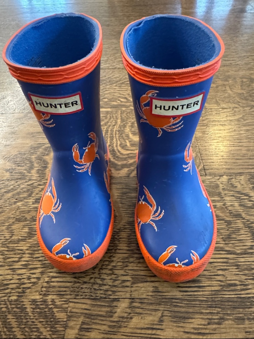 HUNTER toddler kid rain boots crab